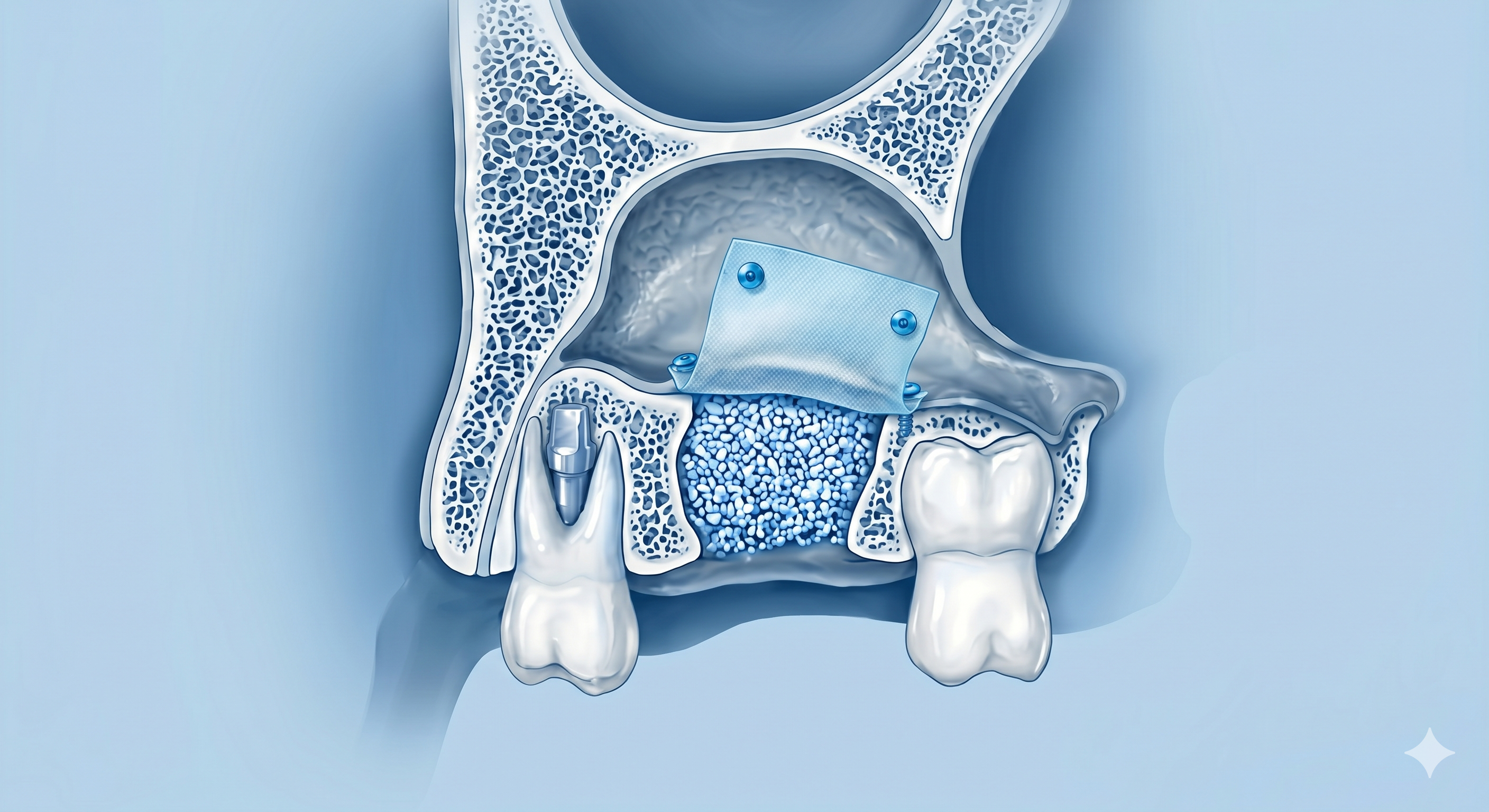 Regeneración ósea guiada para implantes dentales